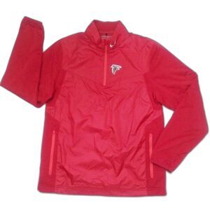 Nike Golf Shield Windwear Jacket Atlanta Falcons 1/4 Zip Pullover ATL Red Mens S